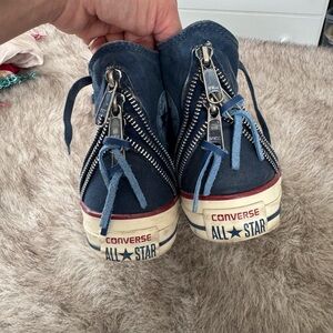Converse Kids Navy Zipper High-Tops